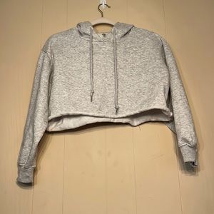 Grey heather crop sweatshirt - Small